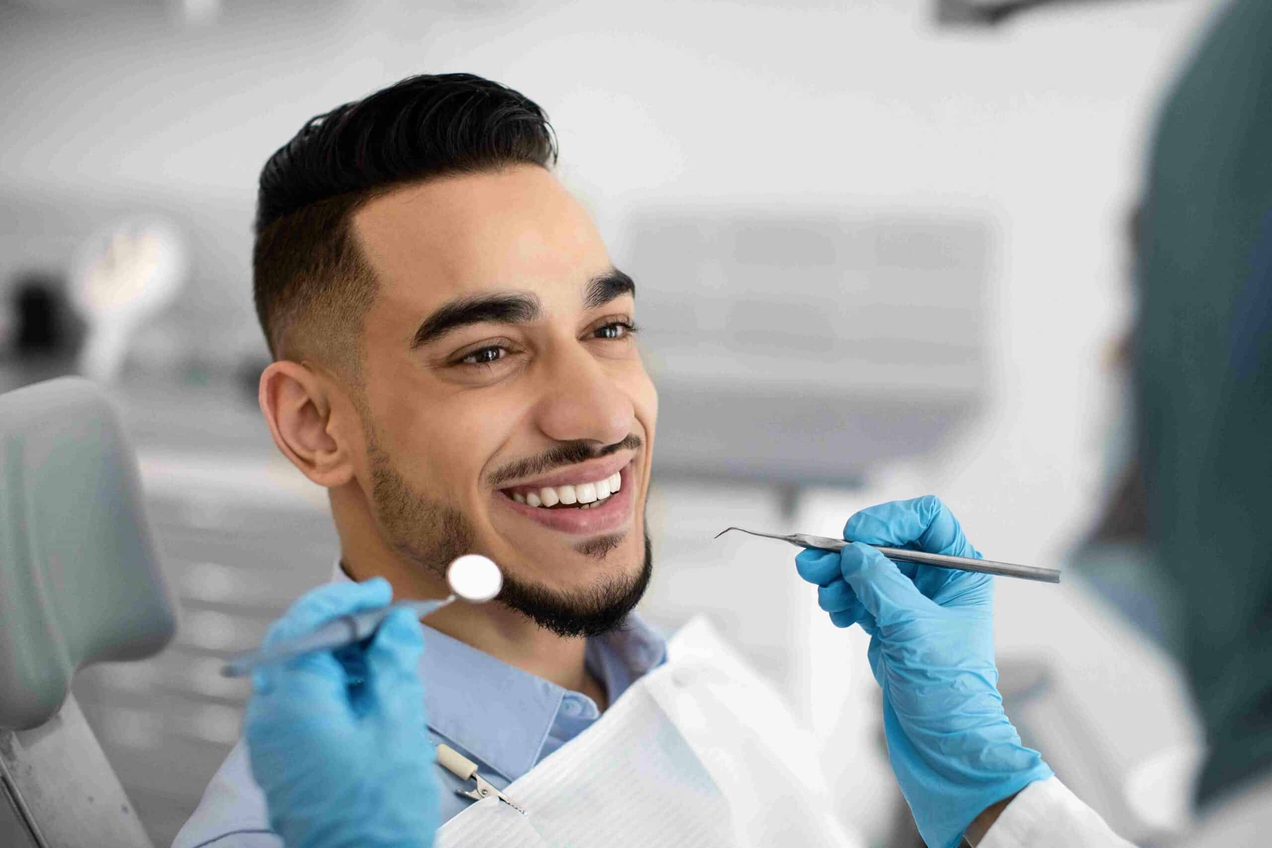 A Man getting dental treatment | Endodontic Specialists by Solomon Dental in Summerville, SC